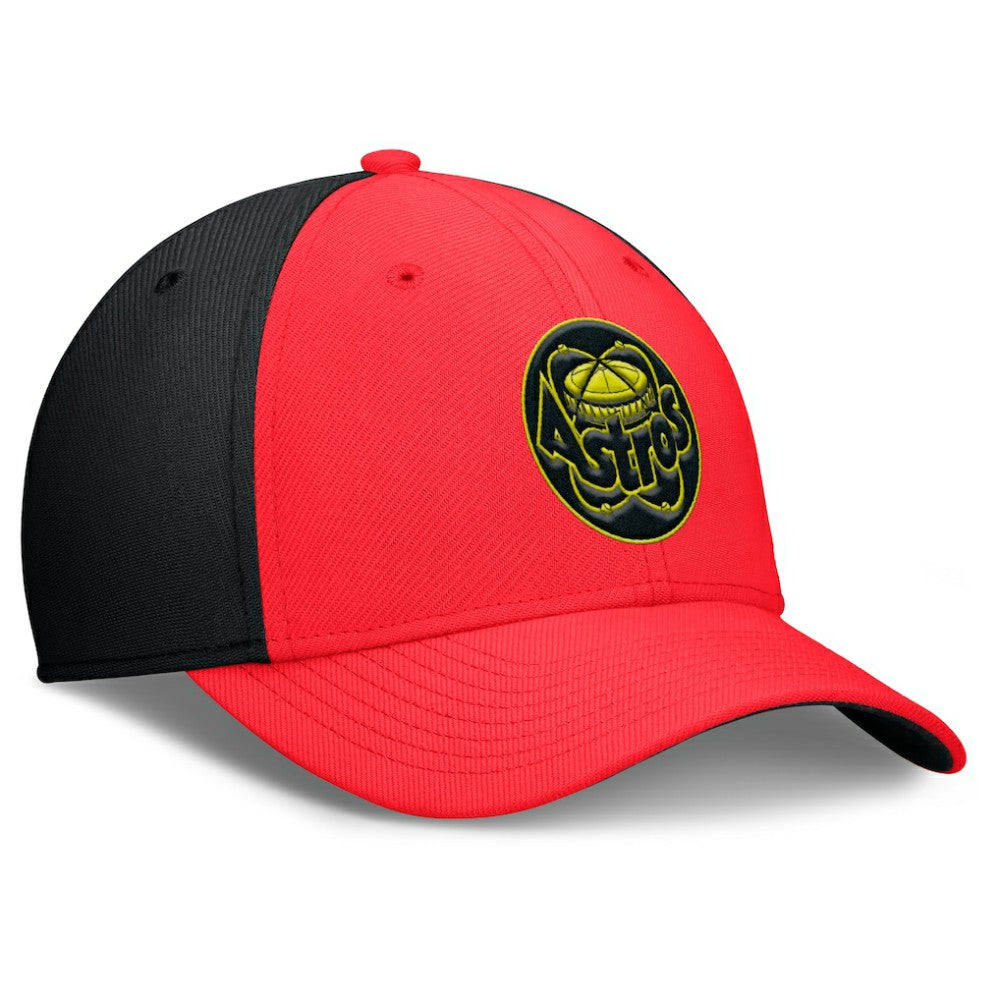 Houston Astros Nike Neon 90s Rise SwooshFlex Hat - Crimson/Black - Nike on Sale