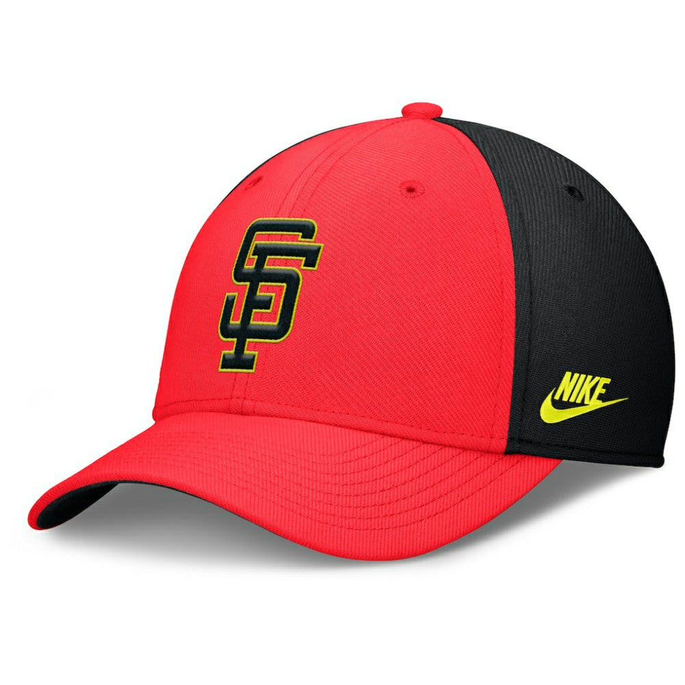 San Francisco Giants Nike Neon 90s Rise SwooshFlex Hat - Crimson/Black - Nike Sale