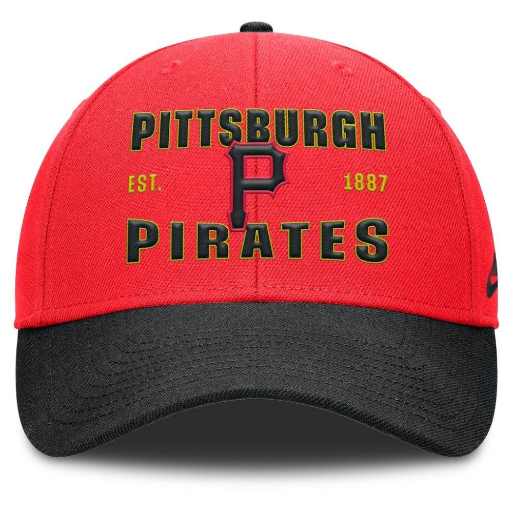 Pittsburgh Pirates Nike Neon 90s Rise Adjustable Hat - Crimson/Black - Nike Online