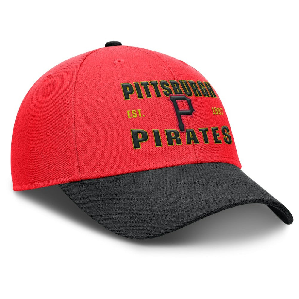 Pittsburgh Pirates Nike Neon 90s Rise Adjustable Hat - Crimson/Black - Nike Online