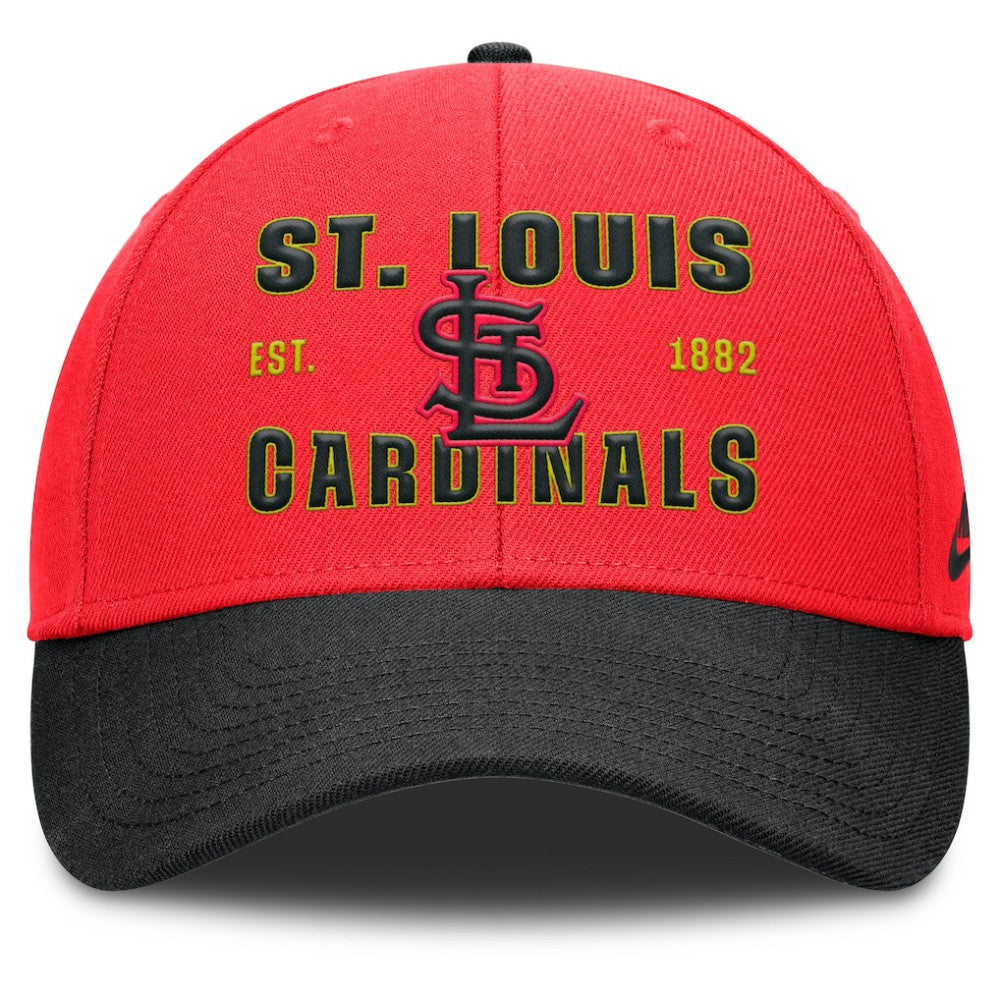 St. Louis Cardinals Nike Neon 90s Rise Adjustable Hat - Crimson/Black - Nike Discount