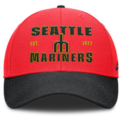 Seattle Mariners Nike Neon 90s Rise Adjustable Hat - Crimson/Black - Nike Discount