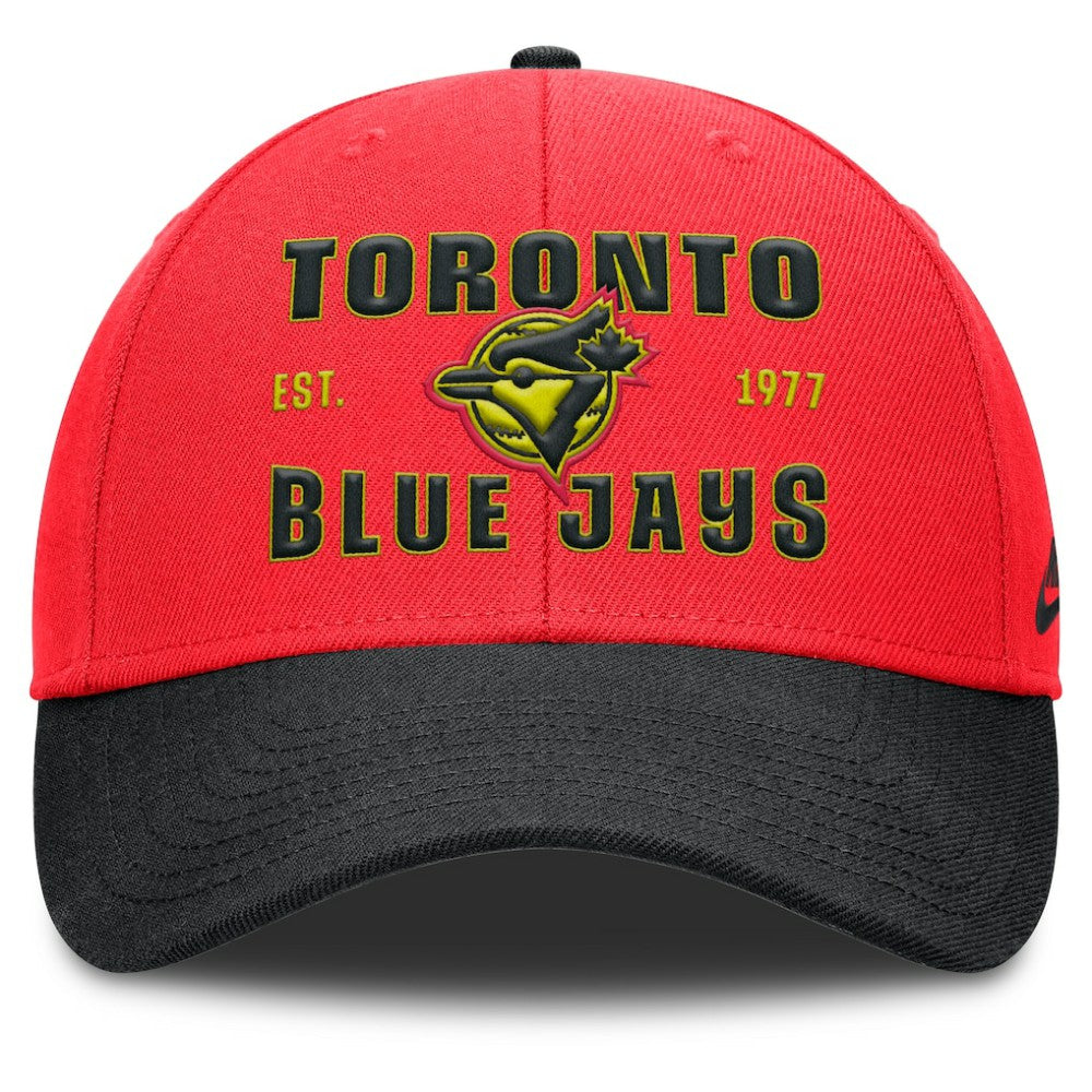 Toronto Blue Jays Nike Neon 90s Rise Adjustable Hat - Crimson/Black - Nike on Sale