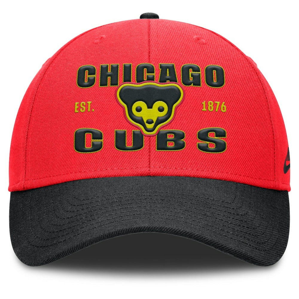 Chicago Cubs Nike Neon 90s Rise Adjustable Hat - Crimson/Black - Nike Sale