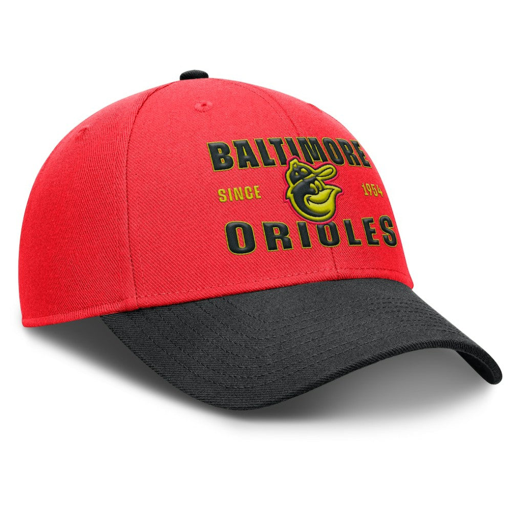 Baltimore Orioles Nike Neon 90s Rise Adjustable Hat - Crimson/Black - Nike Discount