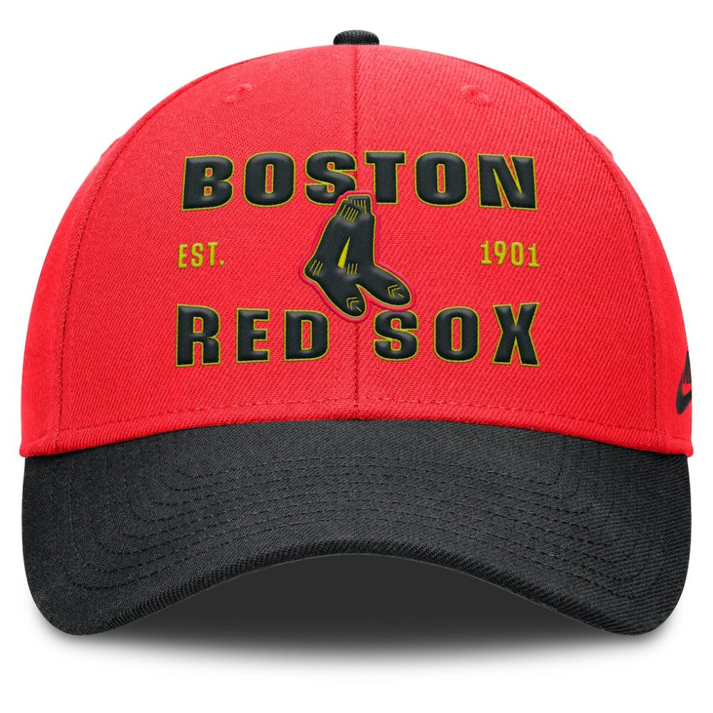 Boston Red Sox Nike Neon 90s Rise Adjustable Hat - Crimson/Black - Nike Online