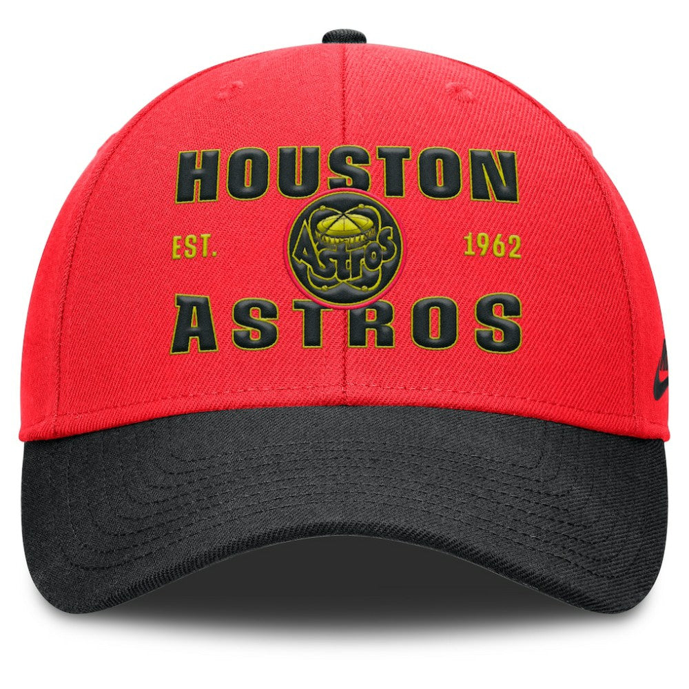 Houston Astros Nike Neon 90s Rise Adjustable Hat - Crimson/Black - Nike Lifestyle