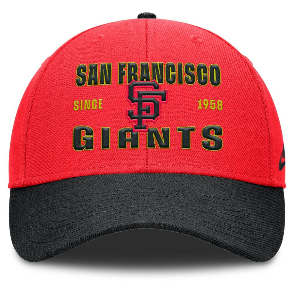 San Francisco Giants Nike Neon 90s Rise Adjustable Hat - Crimson/Black - Nike Online