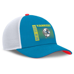 New York Yankees Nike Neon 90s Rise Structured Performance Adjustable Trucker Hat - Blue - Nike Lifestyle