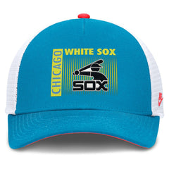 Chicago White Sox Nike Neon 90s Rise Structured Performance Adjustable Trucker Hat - Teal - Nike on Sale