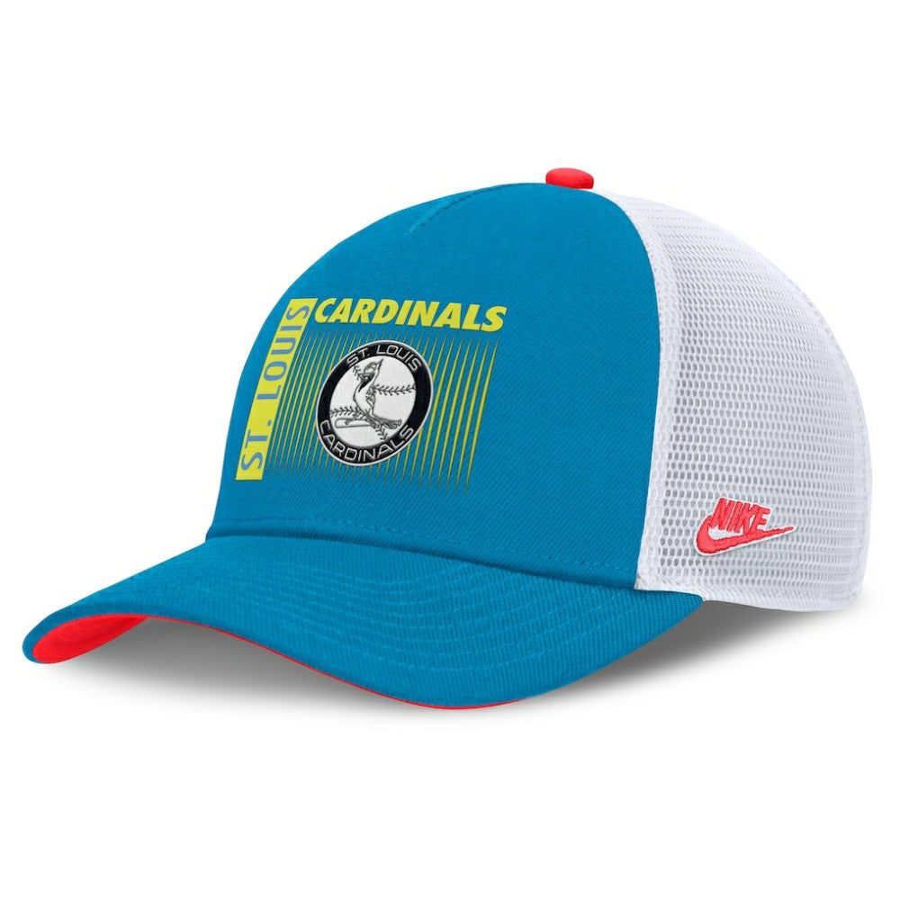 St. Louis Cardinals Nike Neon 90s Rise Structured Performance Adjustable Trucker Hat - Teal - Nike Lifestyle