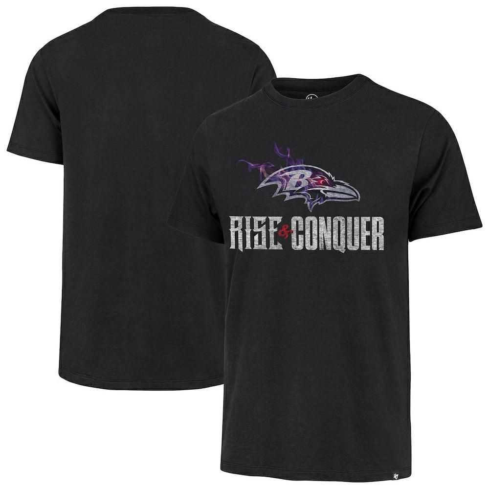 47 brand Baltimore Ravens '47 Rise and Conquer Franklin T-Shirt Black