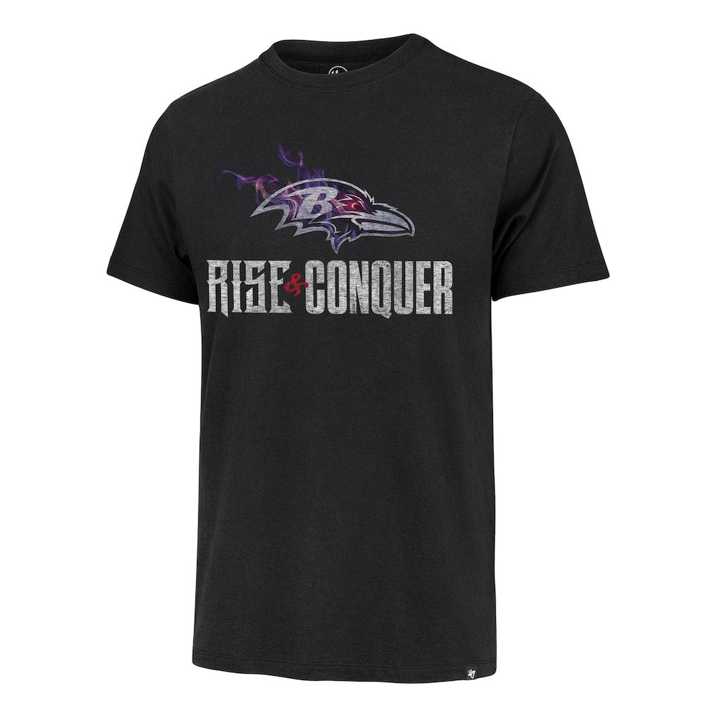 47 brand Baltimore Ravens '47 Rise and Conquer Franklin T-Shirt Black