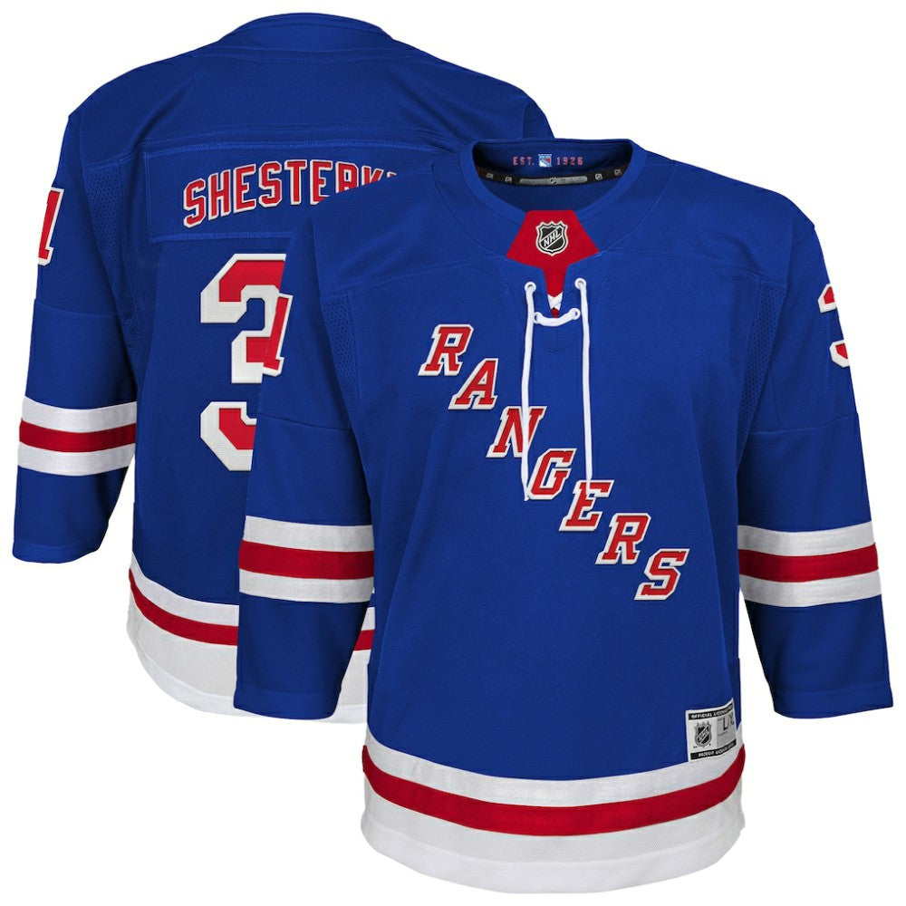 Igor Shesterkin New York Rangers Youth Home Premier Player Jersey - Blue - NHL 202439433