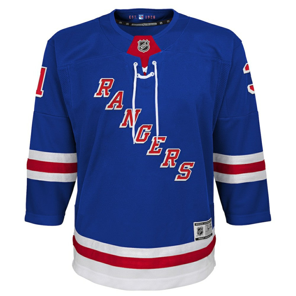 Igor Shesterkin New York Rangers Youth Home Premier Player Jersey - Blue - NHL 202439433