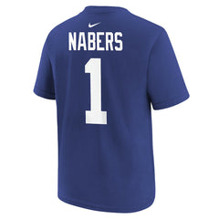 Nike Malik Nabers New York Giants Player Name & Number T-Shirt Royal