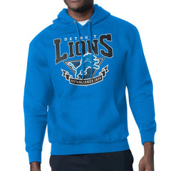 Detroit Lions Starter ‘80s Inspired Pullover Hoodie Blue