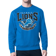 Detroit Lions Starter ‘80s Inspired Pullover Sweatshirt  Blue