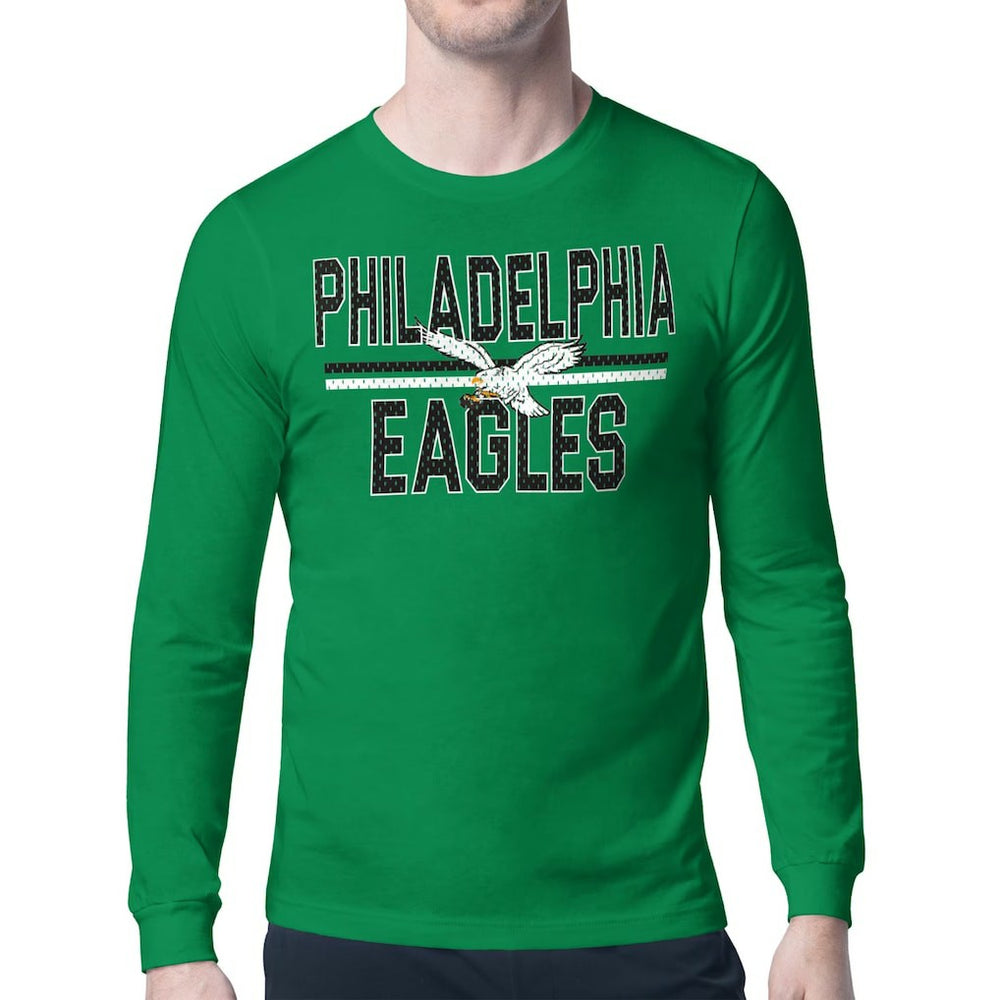 Philadelphia Eagles Starter Retro Team Logo Long Sleeve T-Shirt Kelly Green