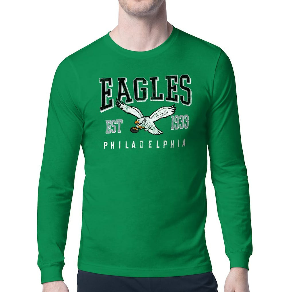 Philadelphia Eagles Starter Retro Team Logo Long Sleeve T-Shirt Kelly Green