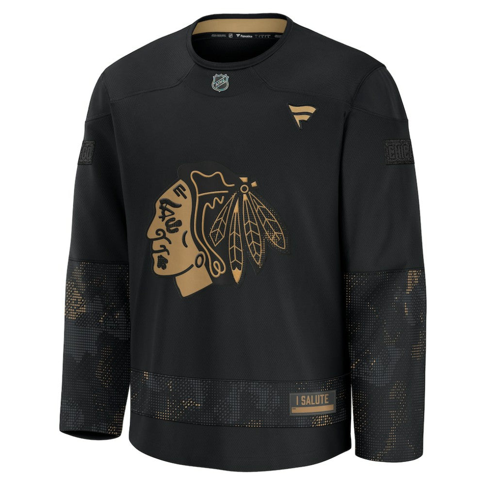 Chicago Blackhawks Fanatics 2024 Military Appreciation Practice Jersey - Black - NHL 202439738