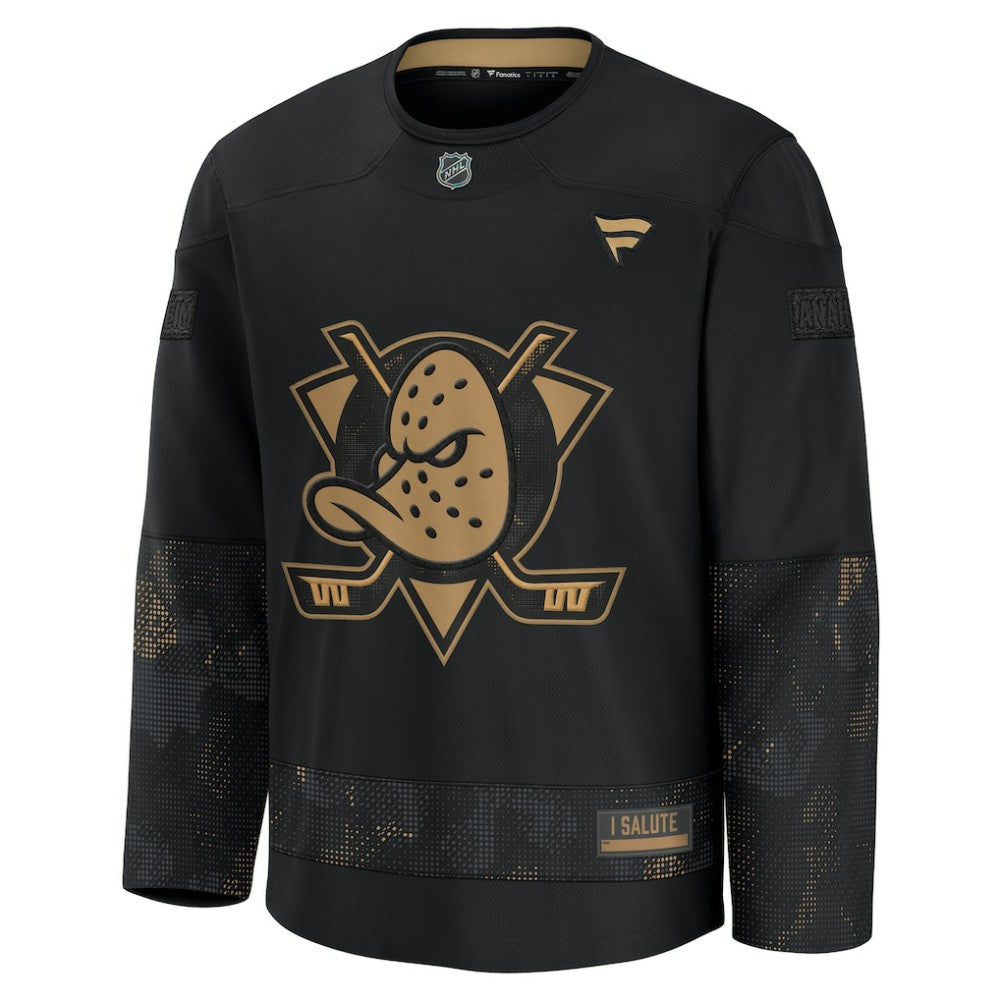 Anaheim Ducks Fanatics 2024 Military Appreciation Practice Jersey - Black - NHL 202439754