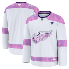 Detroit Red Wings Fanatics 2024 Hockey Fights Cancer Practice Jersey - White - NHL 202439770