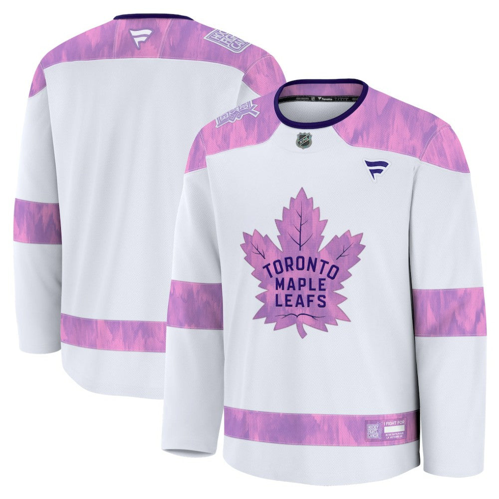 Toronto Maple Leafs Fanatics 2024 Hockey Fights Cancer Practice Jersey - White - NHL 202439780