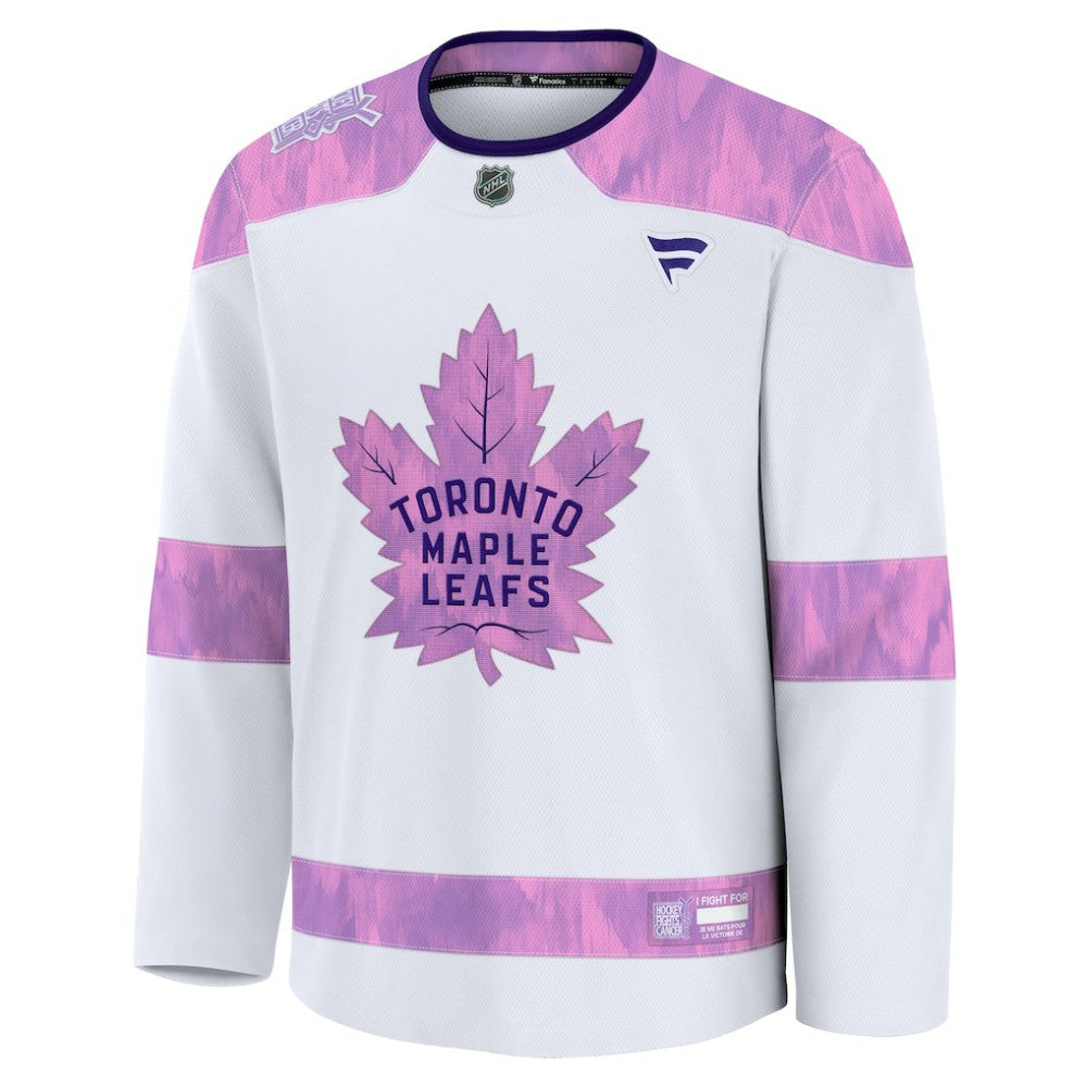 Toronto Maple Leafs Fanatics 2024 Hockey Fights Cancer Practice Jersey - White - NHL 202439780