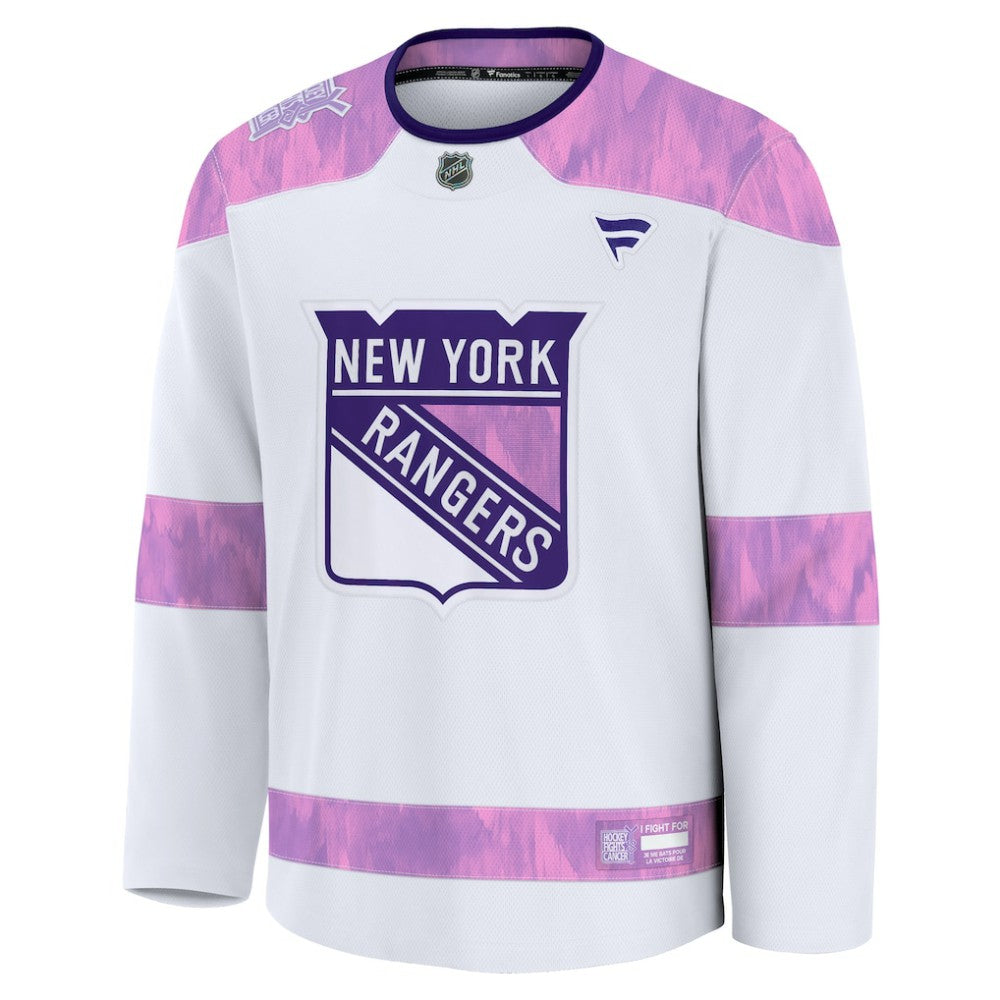 New York Rangers Fanatics 2024 Hockey Fights Cancer Practice Jersey - White - NHL 202439781