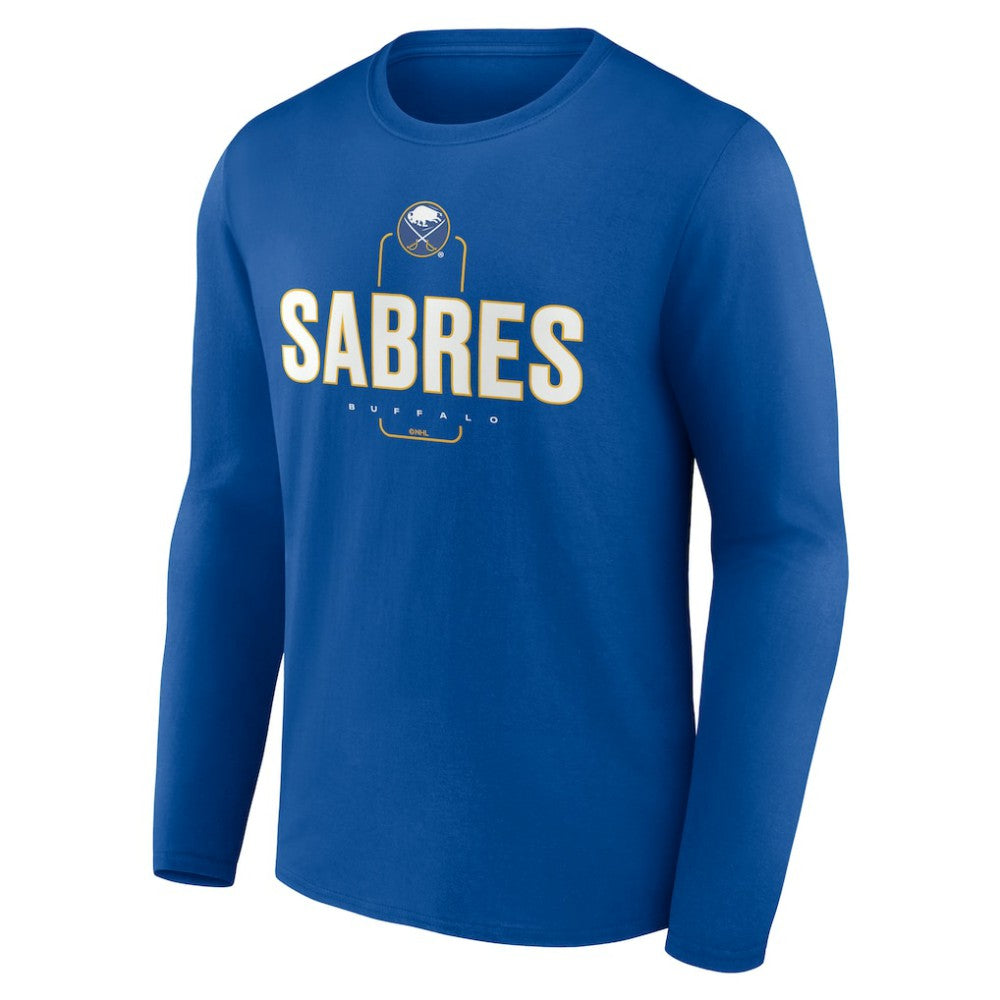 Buffalo Sabres Personalized Name & Number Midfielder Long Sleeve T-Shirt - Royal - NHL 202441137