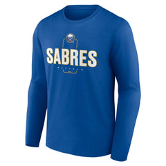 Buffalo Sabres Personalized Name & Number Midfielder Long Sleeve T-Shirt - Royal - NHL 202441137