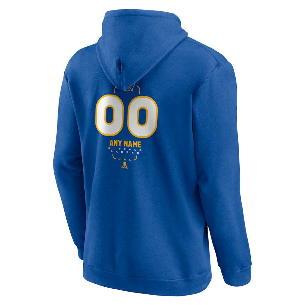 Buffalo Sabres Personalized Name & Number Midfielder Pullover Hoodie - Royal - NHL 202441138