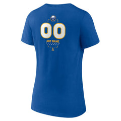 Buffalo Sabres Women's Personalized Name & Number Midfielder V-Neck T-Shirt - Royal - NHL 202441141