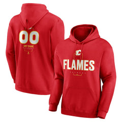 Calgary Flames Personalized Name & Number Midfielder Pullover Hoodie - Red - NHL 202441143