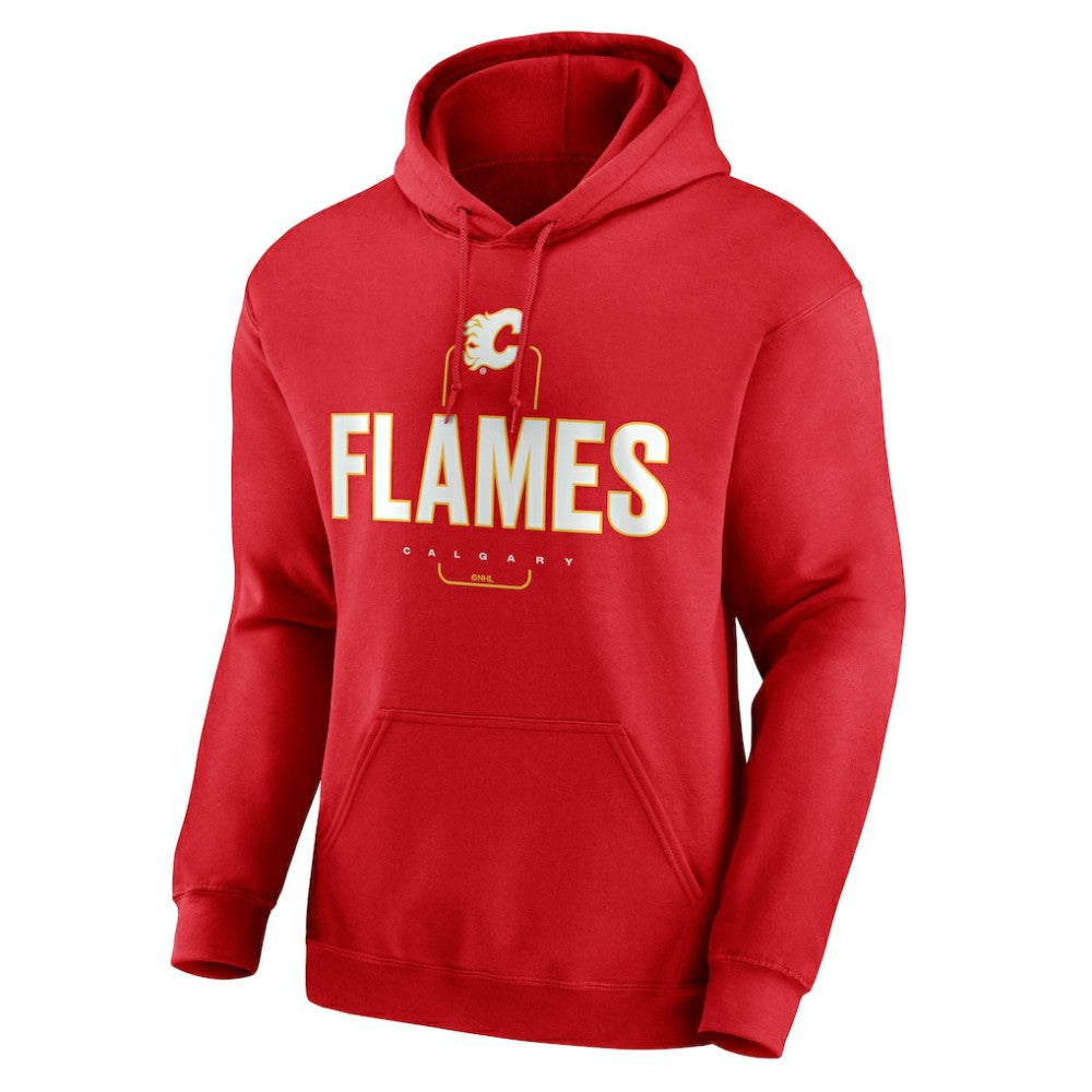 Calgary Flames Personalized Name & Number Midfielder Pullover Hoodie - Red - NHL 202441143