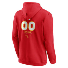 Calgary Flames Personalized Name & Number Midfielder Pullover Hoodie - Red - NHL 202441143