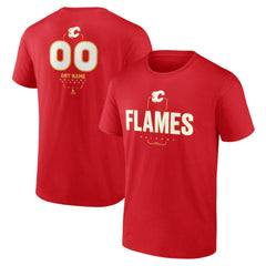 Calgary Flames Personalized Name & Number Midfielder T-Shirt - Red - NHL 202441144