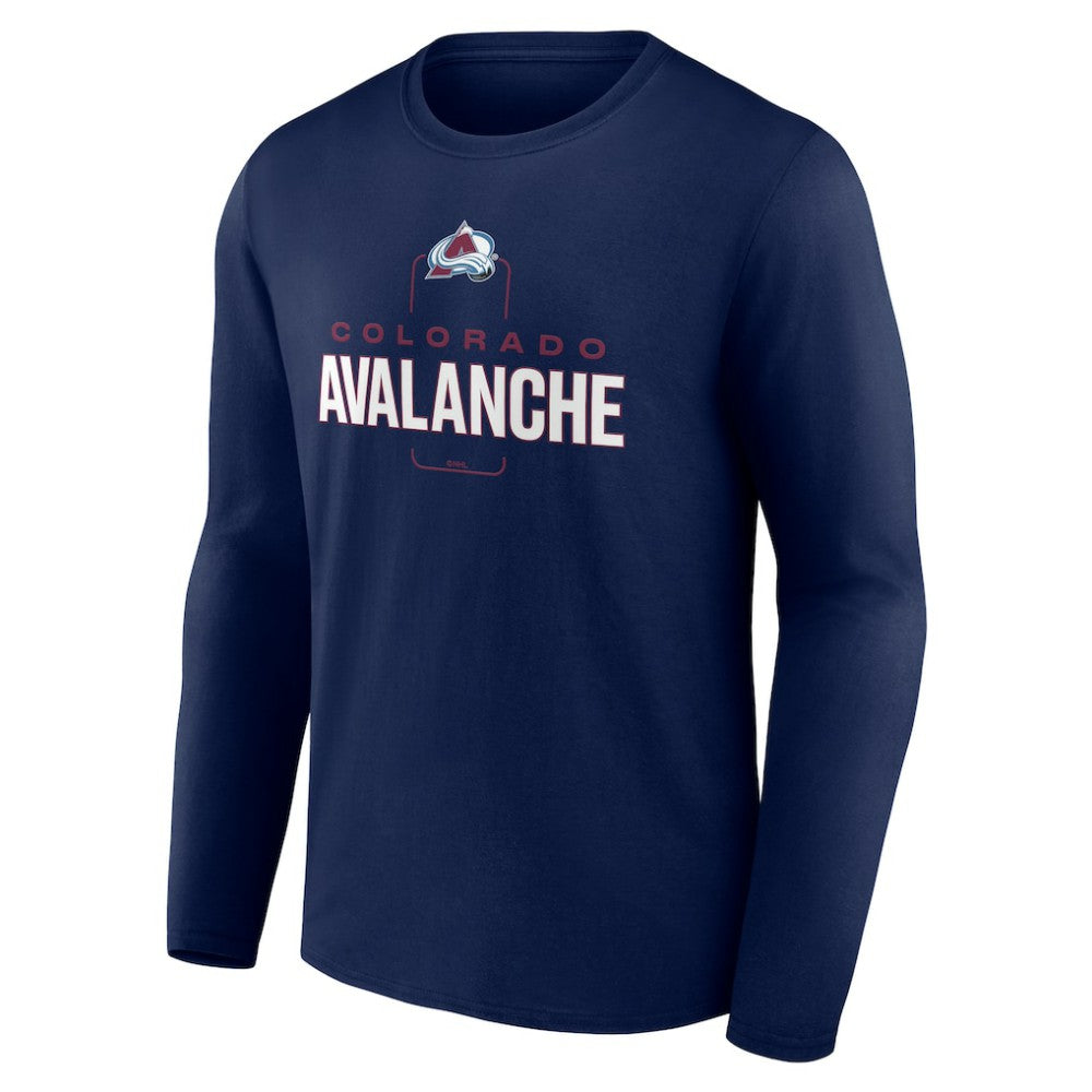Colorado Avalanche Personalized Name & Number Midfielder Long Sleeve T-Shirt - Navy - NHL 202441157