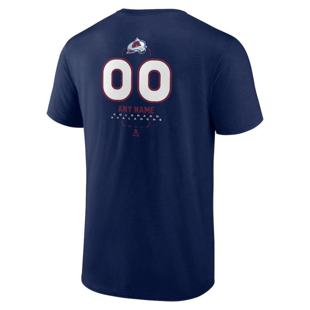 Colorado Avalanche Personalized Name & Number Midfielder T-Shirt - Navy - NHL 202441159