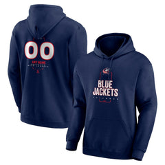 Columbus Blue Jackets Personalized Name & Number Midfielder Pullover Hoodie - Navy - NHL 202441163