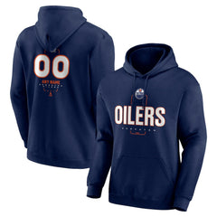 Edmonton Oilers Personalized Name & Number Midfielder Pullover Hoodie - Navy - NHL 202441172