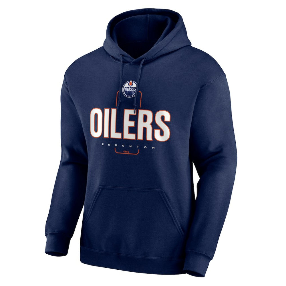 Edmonton Oilers Personalized Name & Number Midfielder Pullover Hoodie - Navy - NHL 202441172