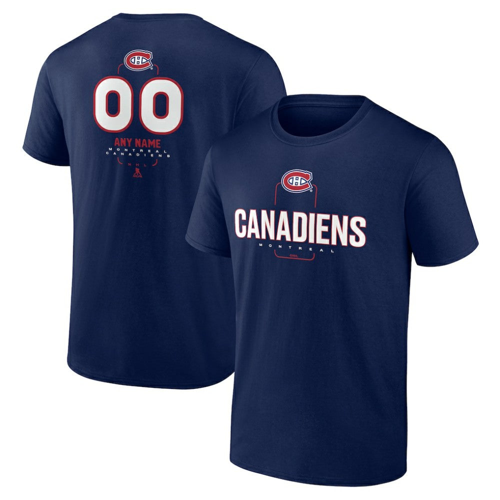 Montreal Canadiens Personalized Name & Number Midfielder T-Shirt - Navy - NHL 202441183
