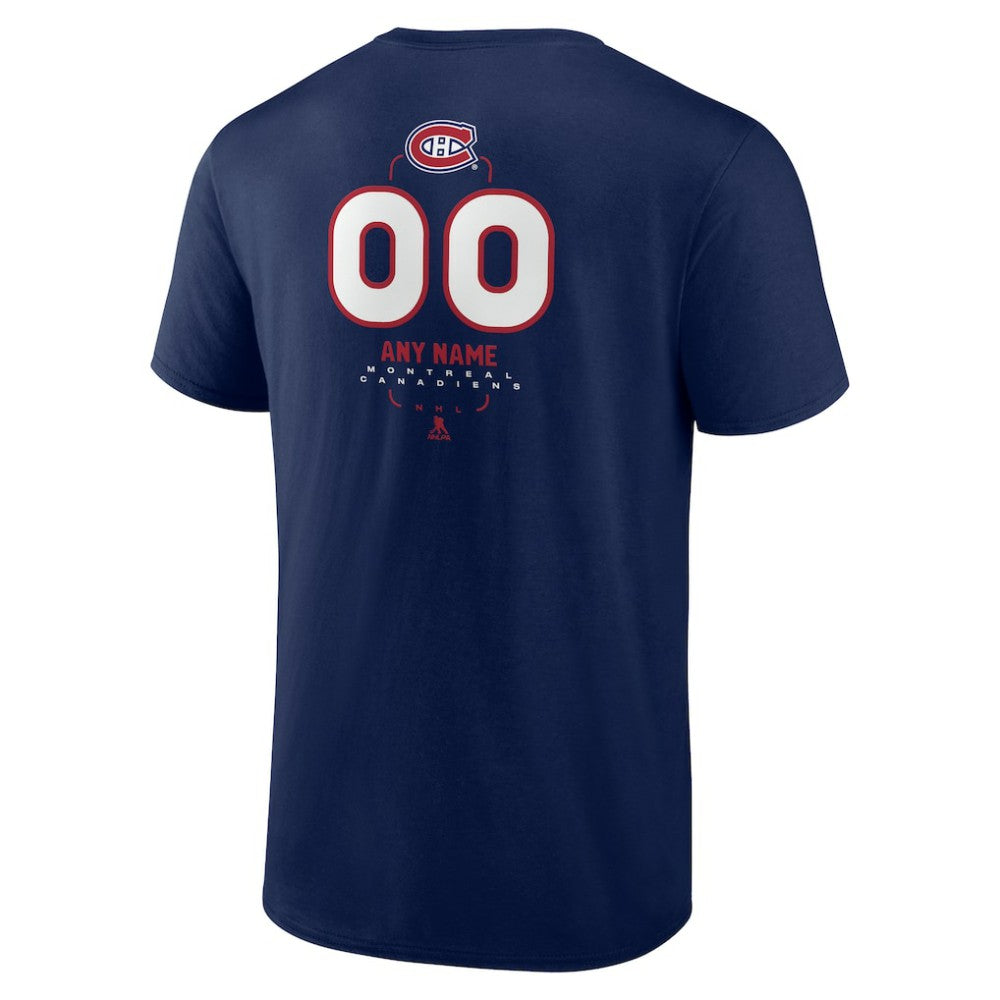 Montreal Canadiens Personalized Name & Number Midfielder T-Shirt - Navy - NHL 202441183