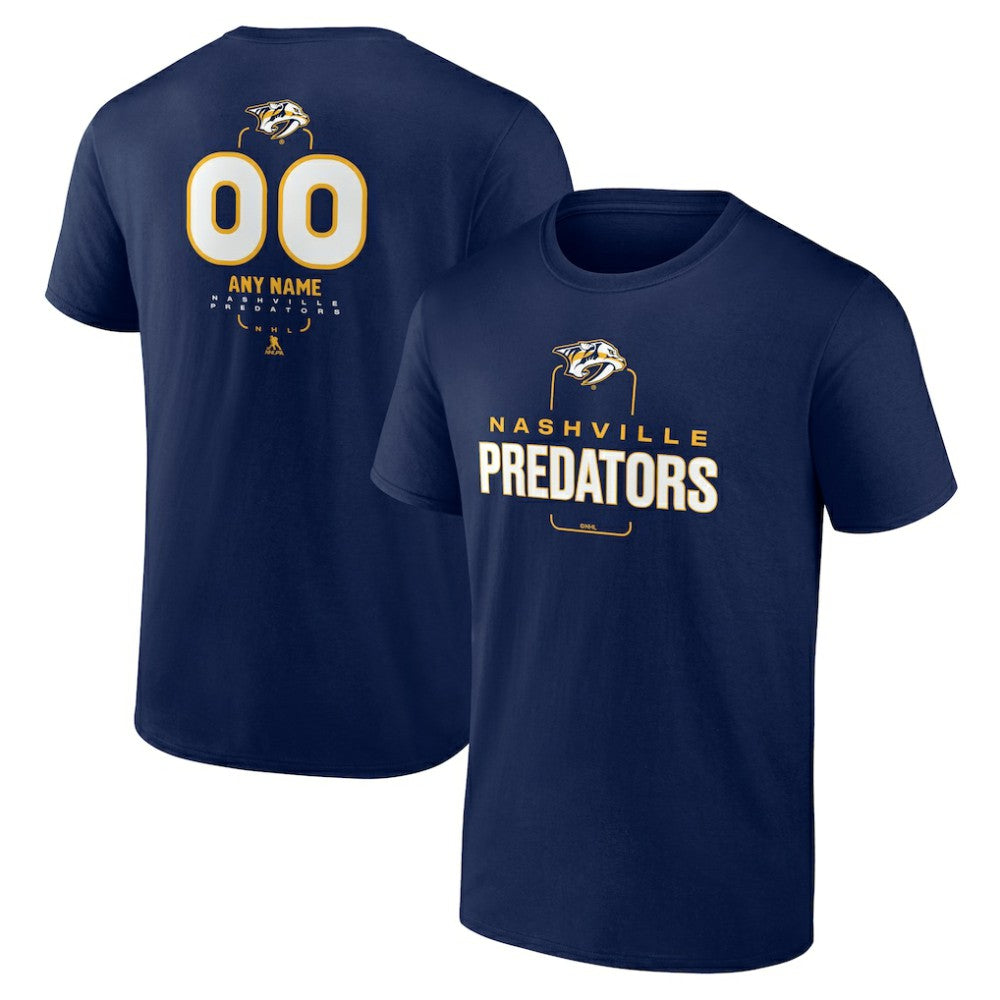 Nashville Predators Personalized Name & Number Midfielder T-Shirt - Navy - NHL 202441188