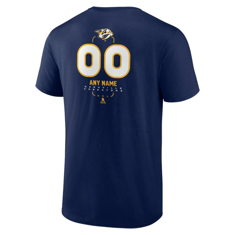 Nashville Predators Personalized Name & Number Midfielder T-Shirt - Navy - NHL 202441188
