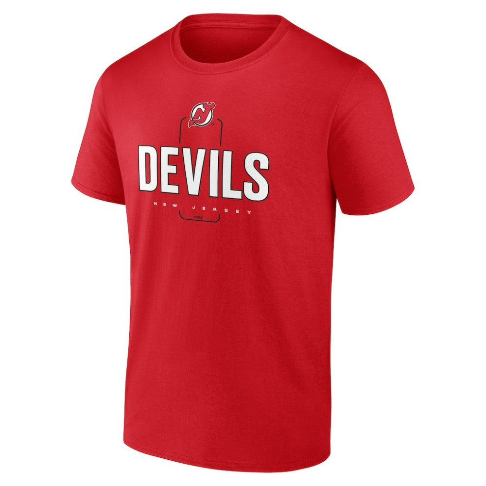New Jersey Devils Personalized Name & Number Midfielder T-Shirt - Red - NHL 202441193