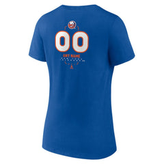 New York Islanders Women's Personalized Name & Number Midfielder V-Neck T-Shirt - Royal - NHL 202441200