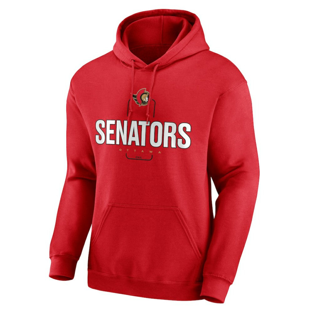 Ottawa Senators Personalized Name & Number Midfielder Pullover Hoodie - Red - NHL 202441207